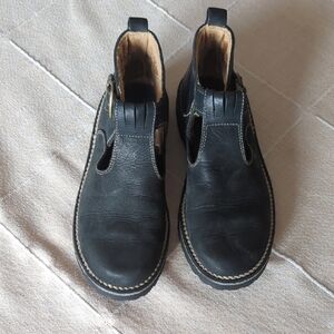 Black Leather Mary Janes, 90's, Vintage, Women's size 8